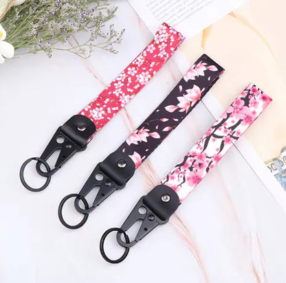 Cherry Blossom Keychain & Lanyard