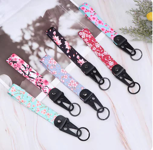 Cherry Blossom Keychain & Lanyard