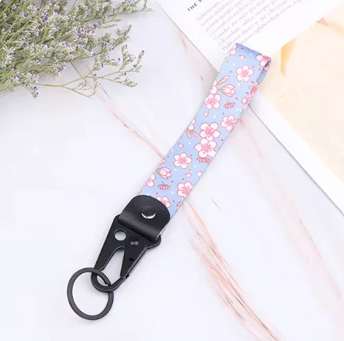 Cherry Blossom Keychain & Lanyard